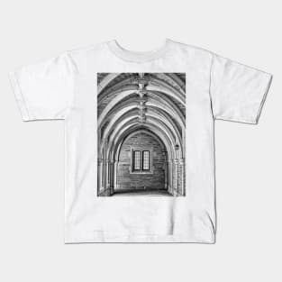 Princeton University Hallway B+W Kids T-Shirt